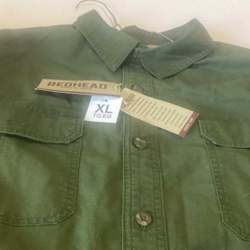 RedHead Men's duffle green long sleeved  Shirt Jacket
